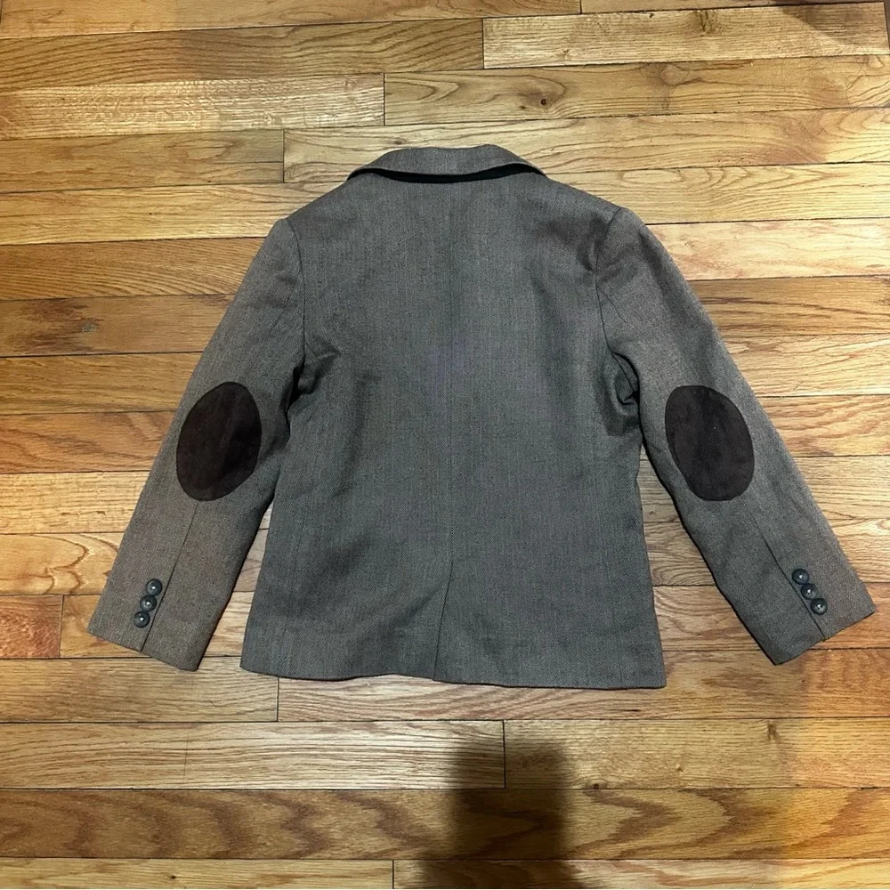 Janie And‎ Jack Boys Brown Herringbone Lined Blazer 6
